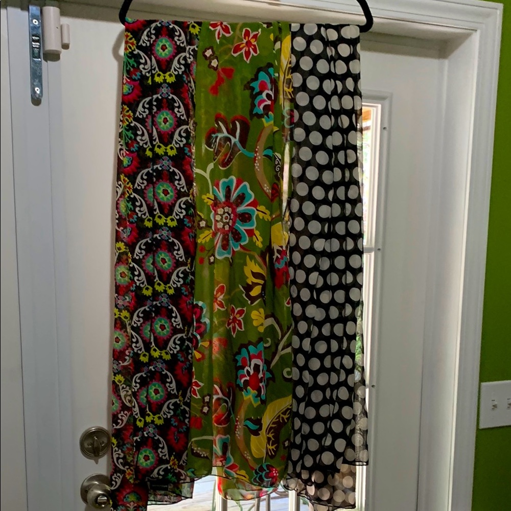 3 Initials Scarfs / great lightly used condition